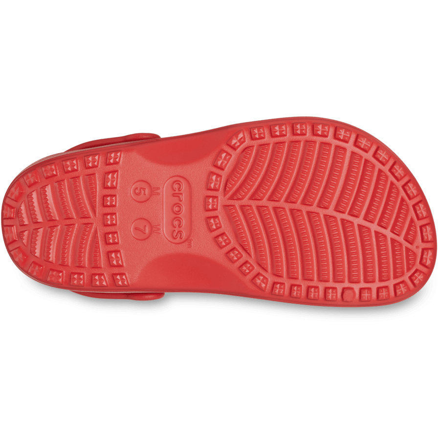 Cherry Red Classic Floral Cut-Out Clog - Bottom - Crocs