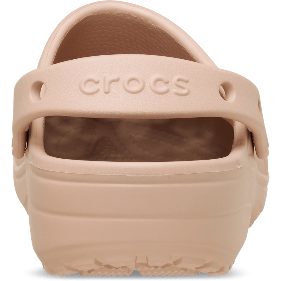 Pink Caramel Classic Floral Cut-Out Clog - Back - Crocs