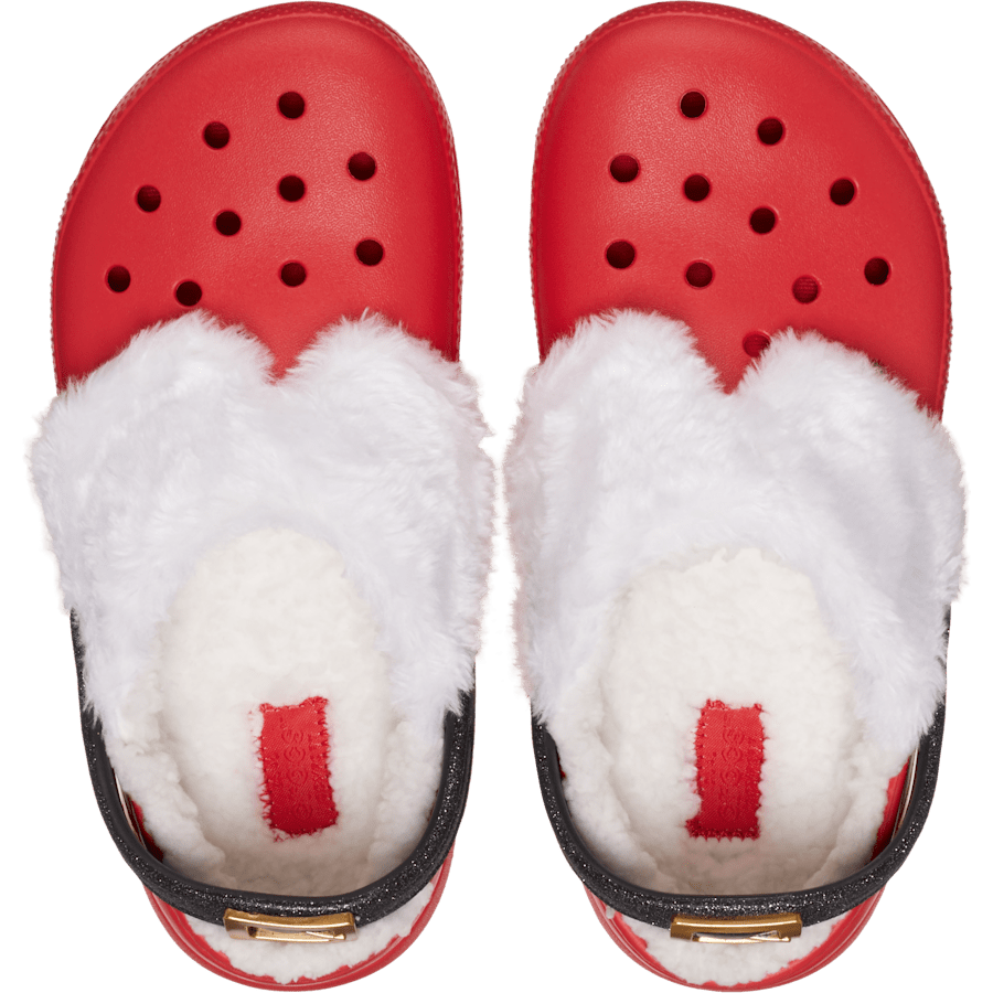 Varsity Red / Multi Toddler Classic Lined Santa Clog - Top - Crocs