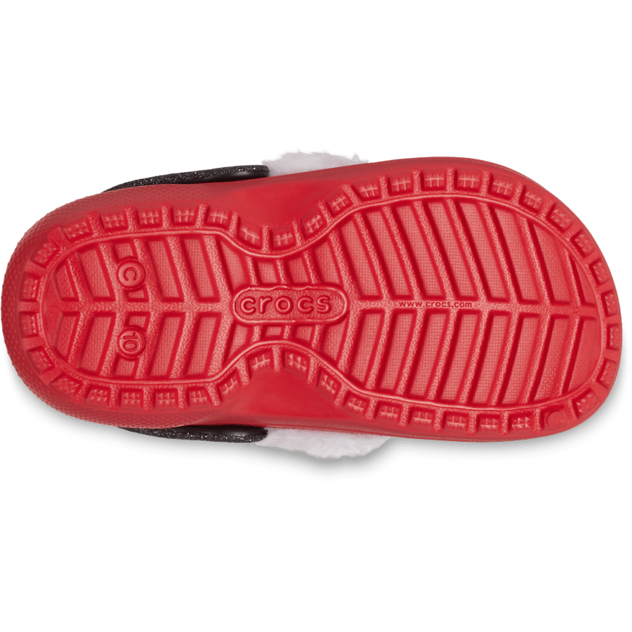 Varsity Red / Multi Toddler Classic Lined Santa Clog - Bottom - Crocs