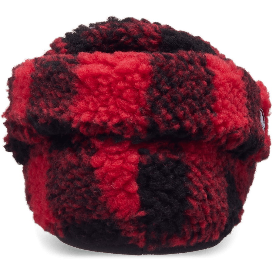 Rouge intense/Noir Kids' Classic Buffalo Check Cozzzy Slipper - Arrière - Crocs