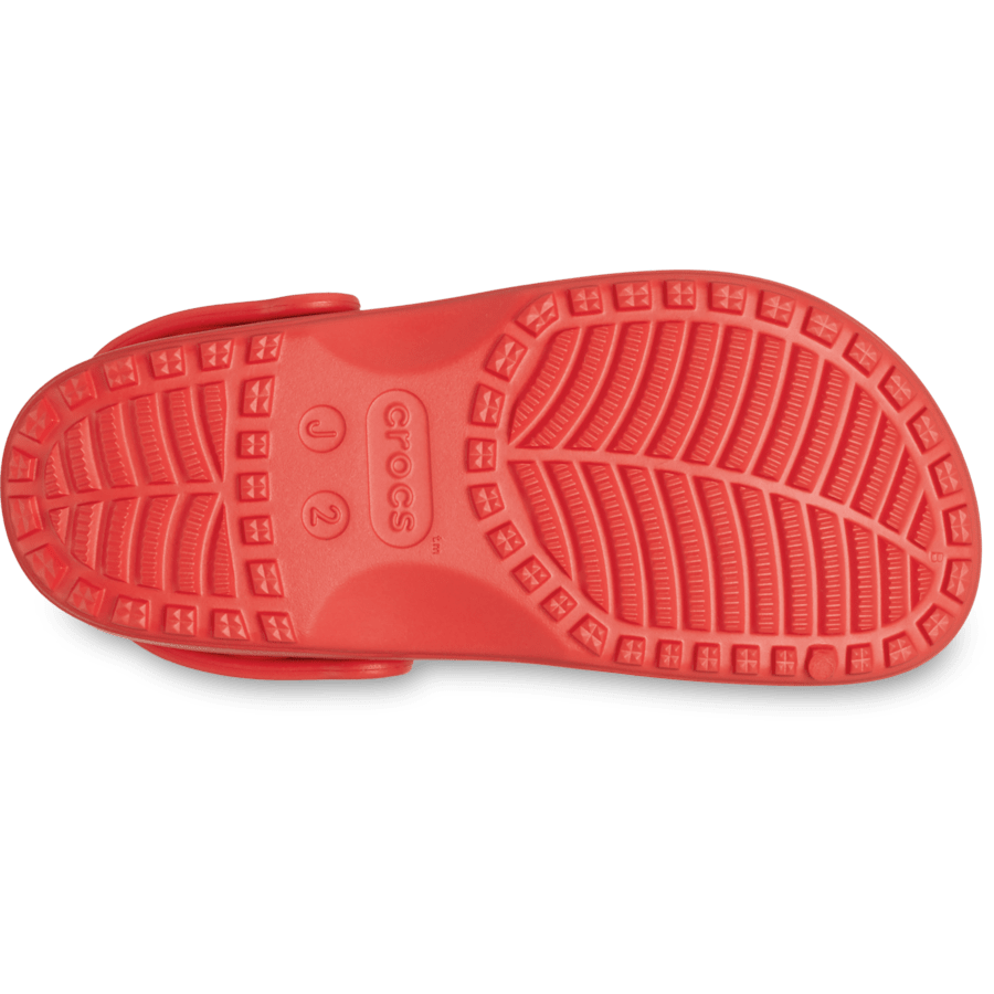 Cherry Red Kids' Classic Floral Cut-Out Clog - Bottom - Crocs