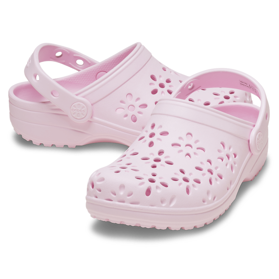 Pink Milk Kids' Classic Floral Cut-Out Clog - Pair - Crocs