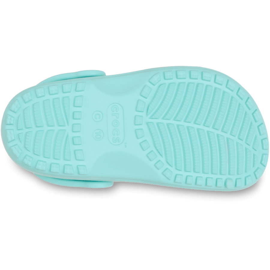 Aquamarine Toddler Classic Floral Cut-Out Clog - Bottom - Crocs