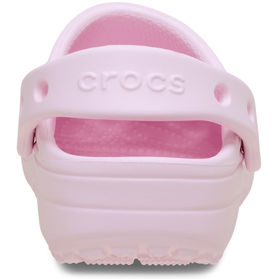 Pink Milk Toddler Classic Floral Cut-Out Clog - Back - Crocs