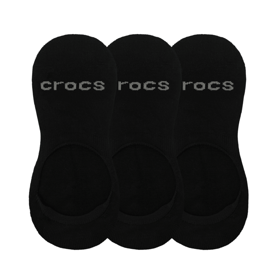Black CrocsSocks Hidden Liner 3PK - Top - Crocs