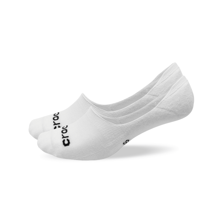 White CrocsSocks Hidden Liner 3PK - Side - Crocs