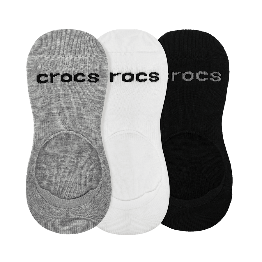 Crocs CrocsSocks Hidden Liner 3PK — Grey / Multi