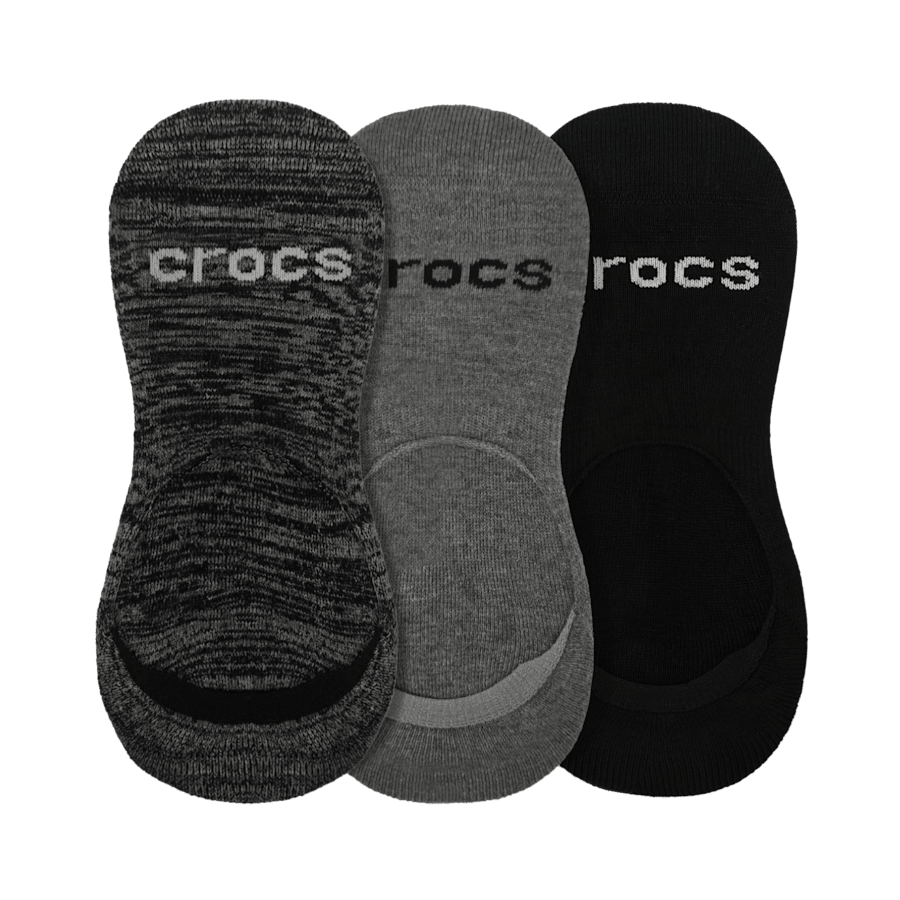 Charcoal / Multi CrocsSocks Hidden Liner 3PK - Top - Crocs