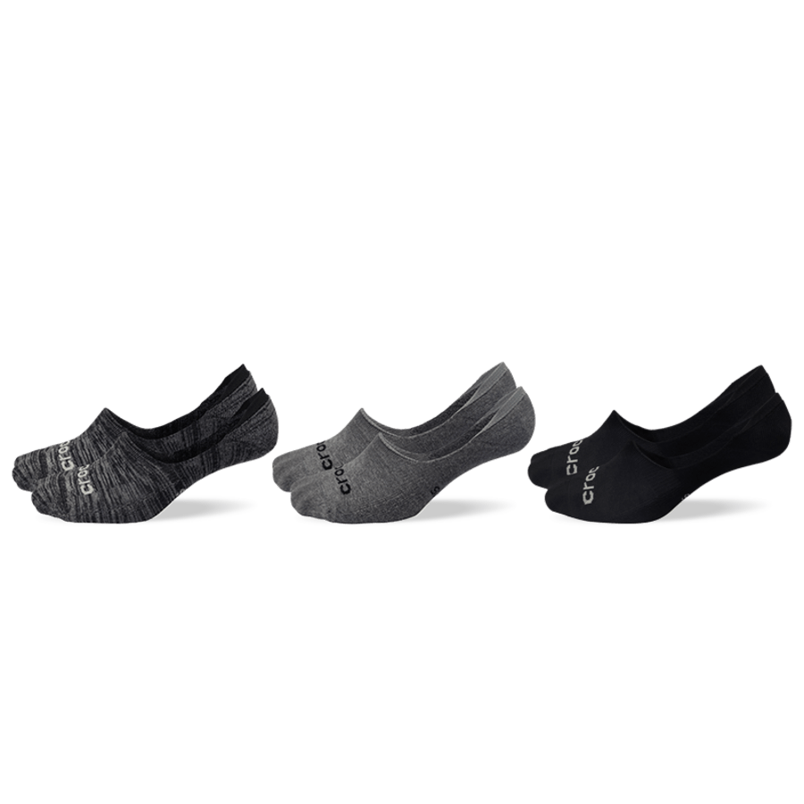Charcoal / Multi CrocsSocks Hidden Liner 3PK - Angle - Crocs