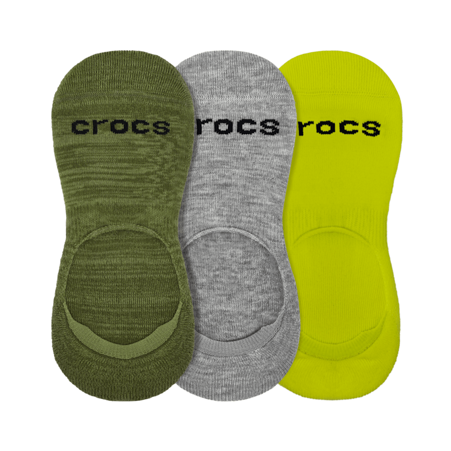 Moss/Multi CrocsSocks Hidden Liner 3PK - Top - Crocs