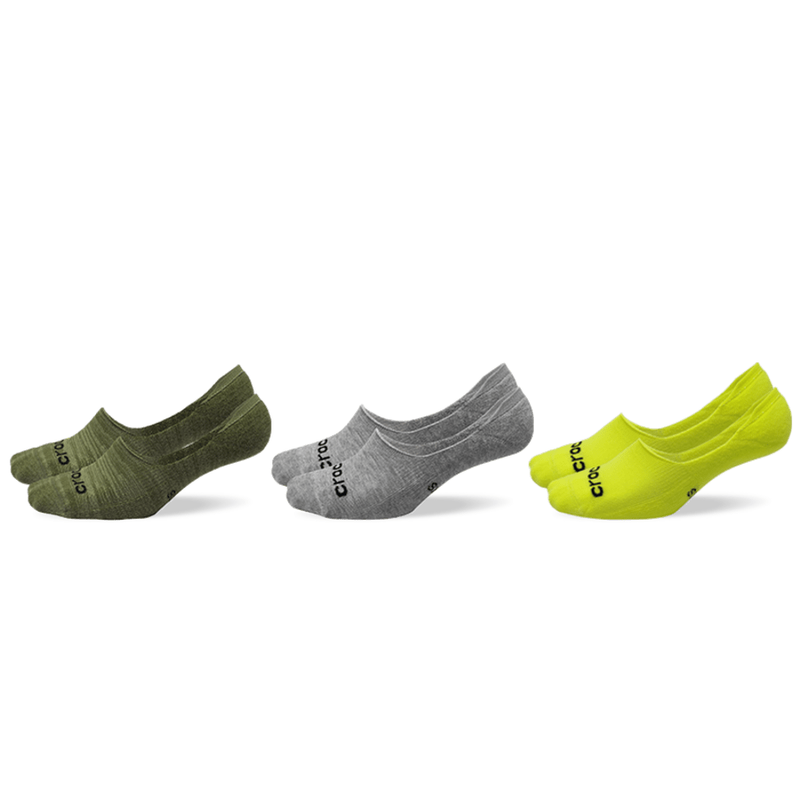 Moss/Multi CrocsSocks Hidden Liner 3PK - Angle - Crocs