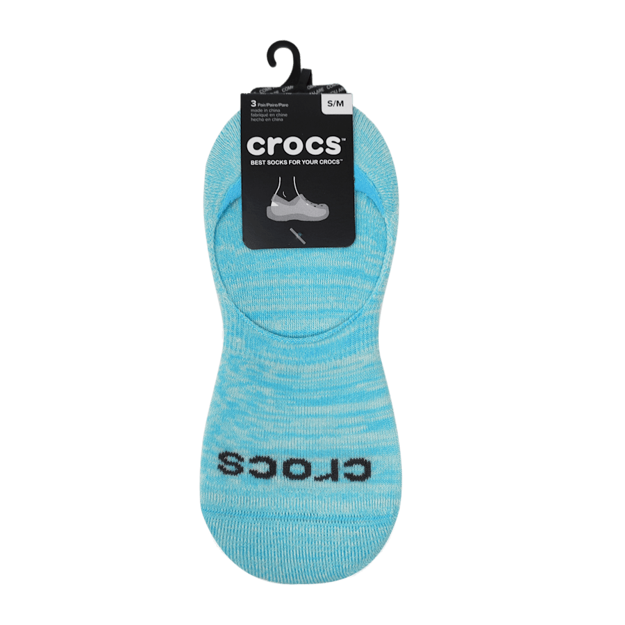 Aqua CrocsSocks Hidden Liner 3PK - Top - Crocs
