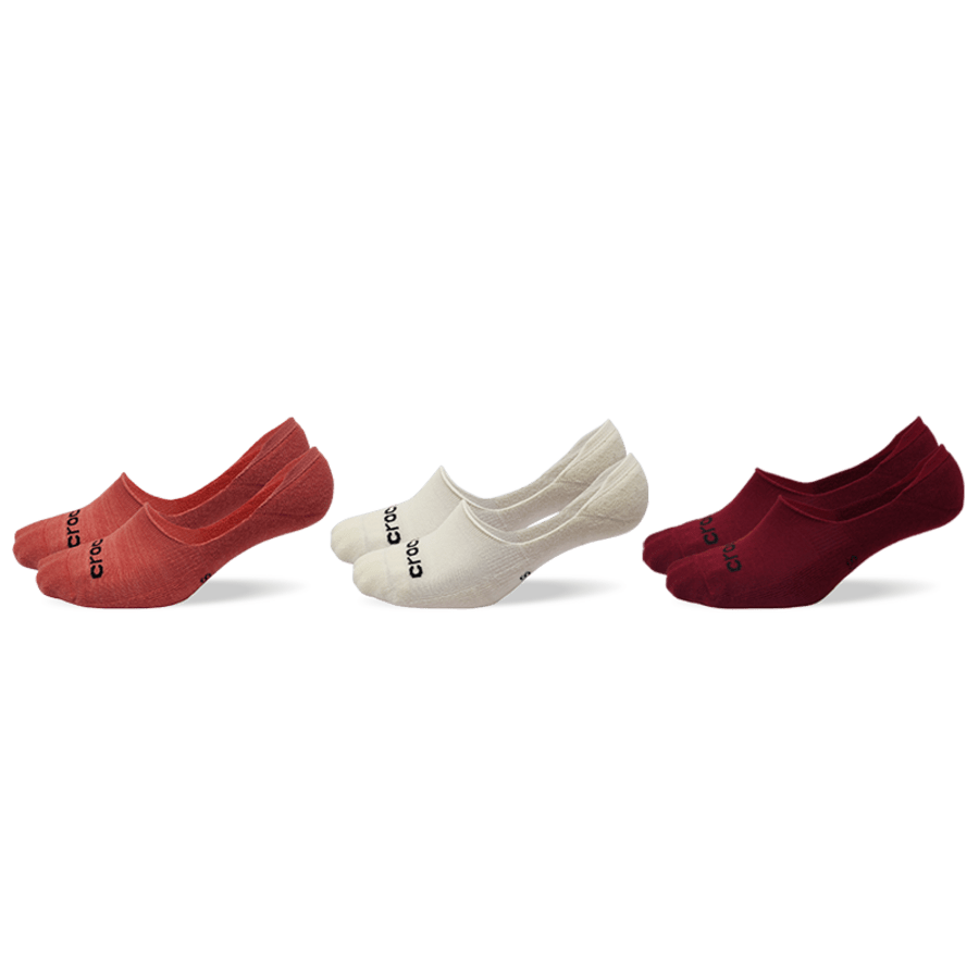 Hot Blush / Multi CrocsSocks Hidden Liner 3PK - Angle - Crocs