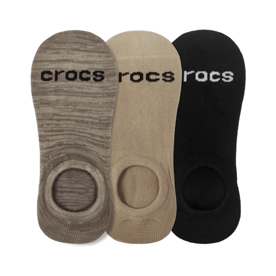 Truffle / Multi Crocs Socks Low Show 3-Pack - Top - Crocs