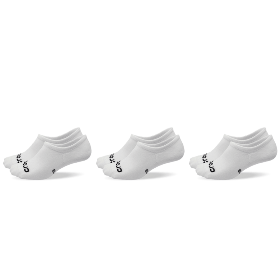 White Crocs Socks Low Show 3-Pack - Pair - Crocs