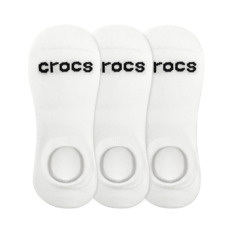 White Crocs Socks Low Show 3-Pack - Top - Crocs