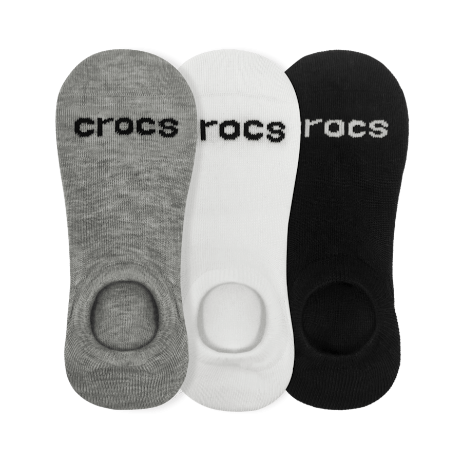 Crocs Crocs Socks Low Show 3-Pack — Grey / Multi