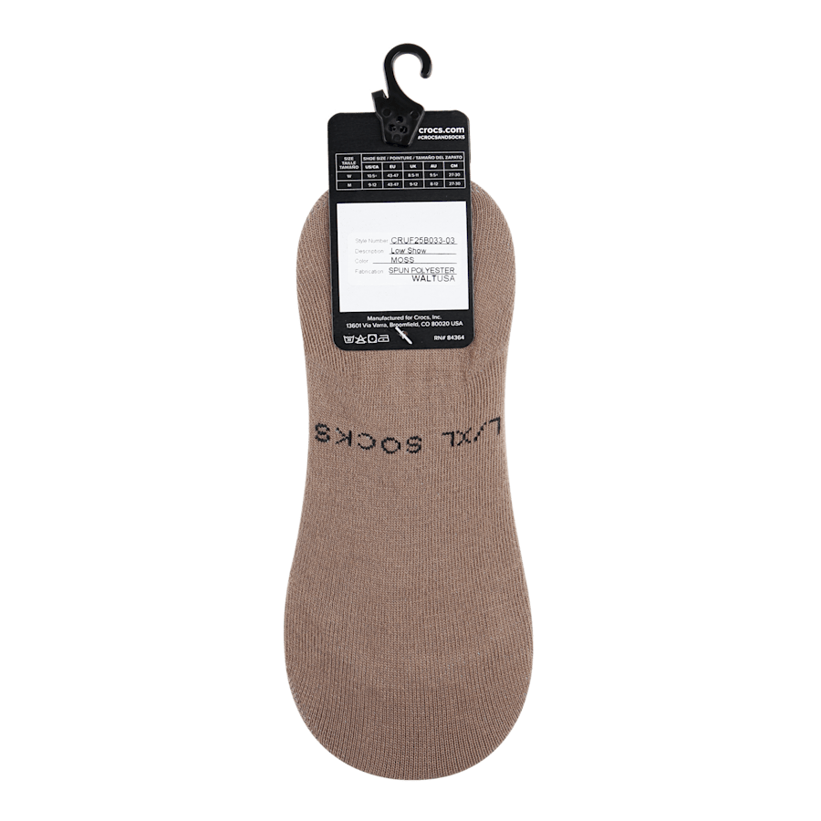 Moss/Multi Crocs Socks Low Show 3-Pack - Style - Crocs
