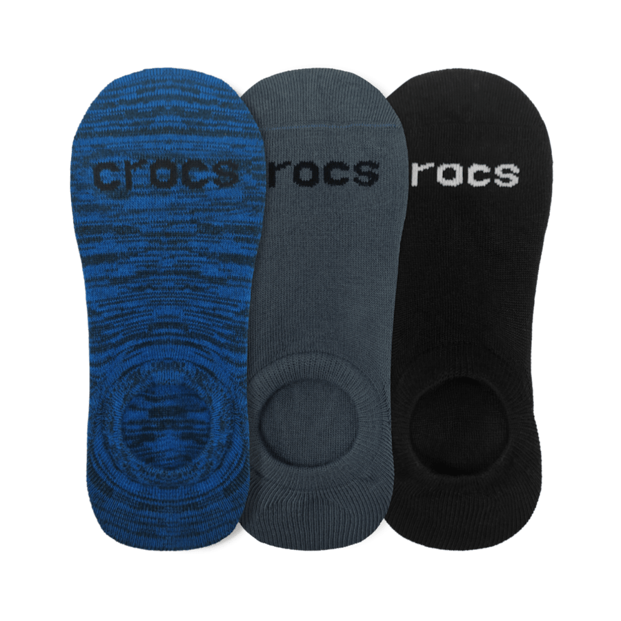 Deep Navy / Multi Crocs Socks Low Show 3-Pack - Top - Crocs