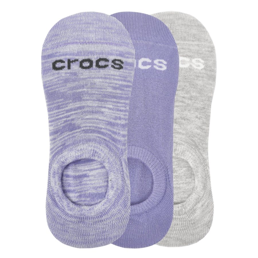 Purple Crocs Socks Low Show 3-Pack - Angle - Crocs