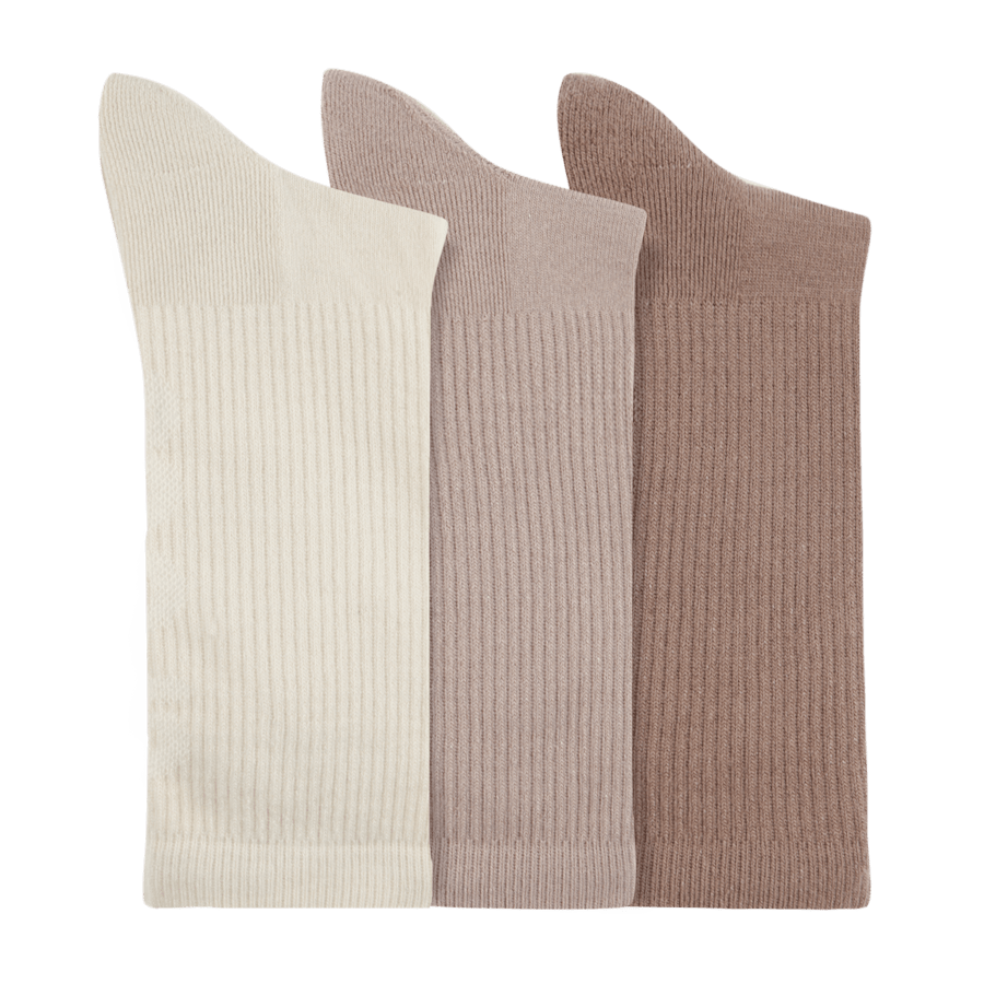 CrocsSocks Crew Texture Logo 3-Pack