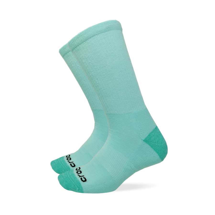 Aqua Crocs Socks Crew Random Feed Heel Toe 3-Pack - Custom Angle - Crocs