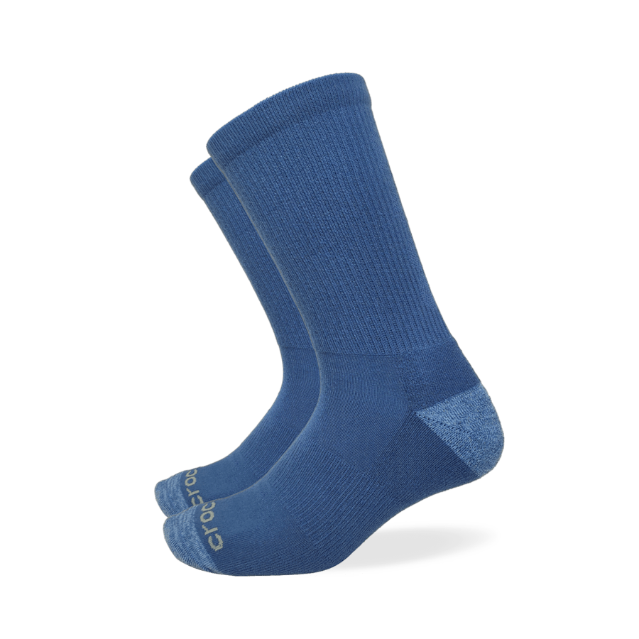 Aqua Crocs Socks Crew Random Feed Heel Toe 3-Pack - Custom Angle - Crocs
