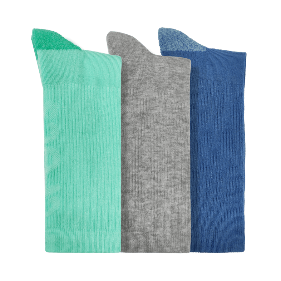 Aqua Crocs Socks Crew Random Feed Heel Toe 3-Pack - Top - Crocs