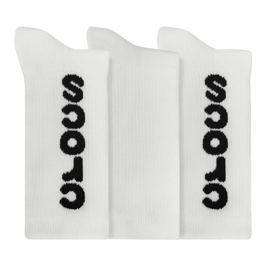 Farbe Macro Logo Crew Socks 3PK - Draufsicht - Crocs