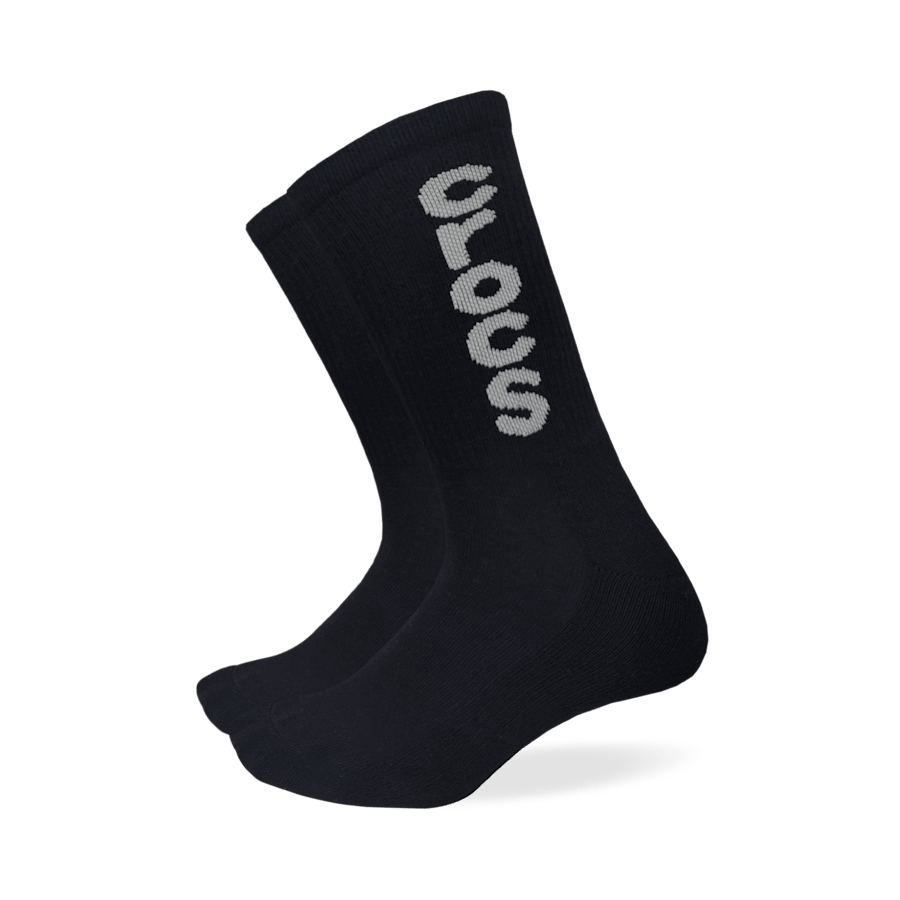White / Black Macro Logo Crew Socks 3PK - Ansicht von unten - Crocs