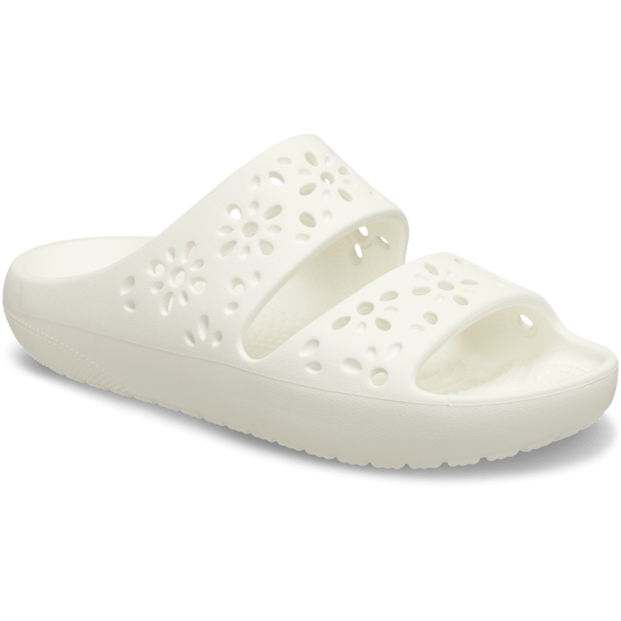 Chalk Classic Floral Cutout Sandal - Angle - Crocs