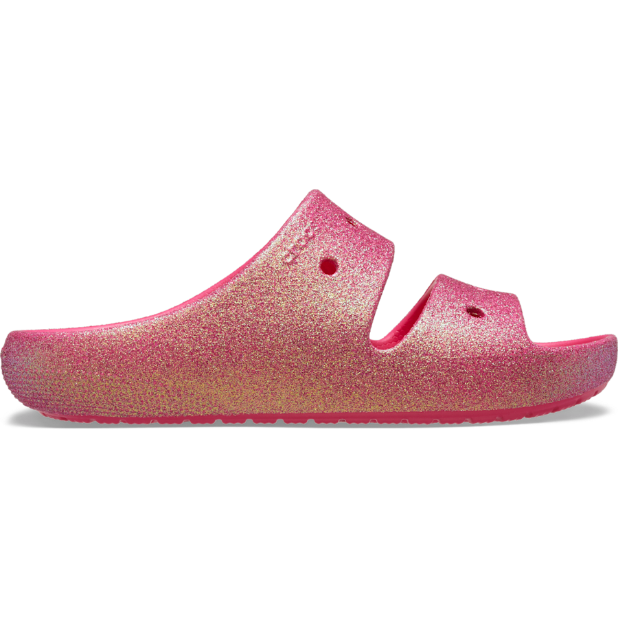 Dragon Fruit Classic Iridescent Glitter Sandal 2.0 - Side - Crocs
