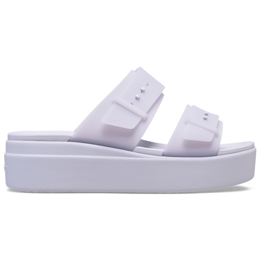 Purple Moon Brooklyn Buckle Frosted Low Wedge - Side - Crocs