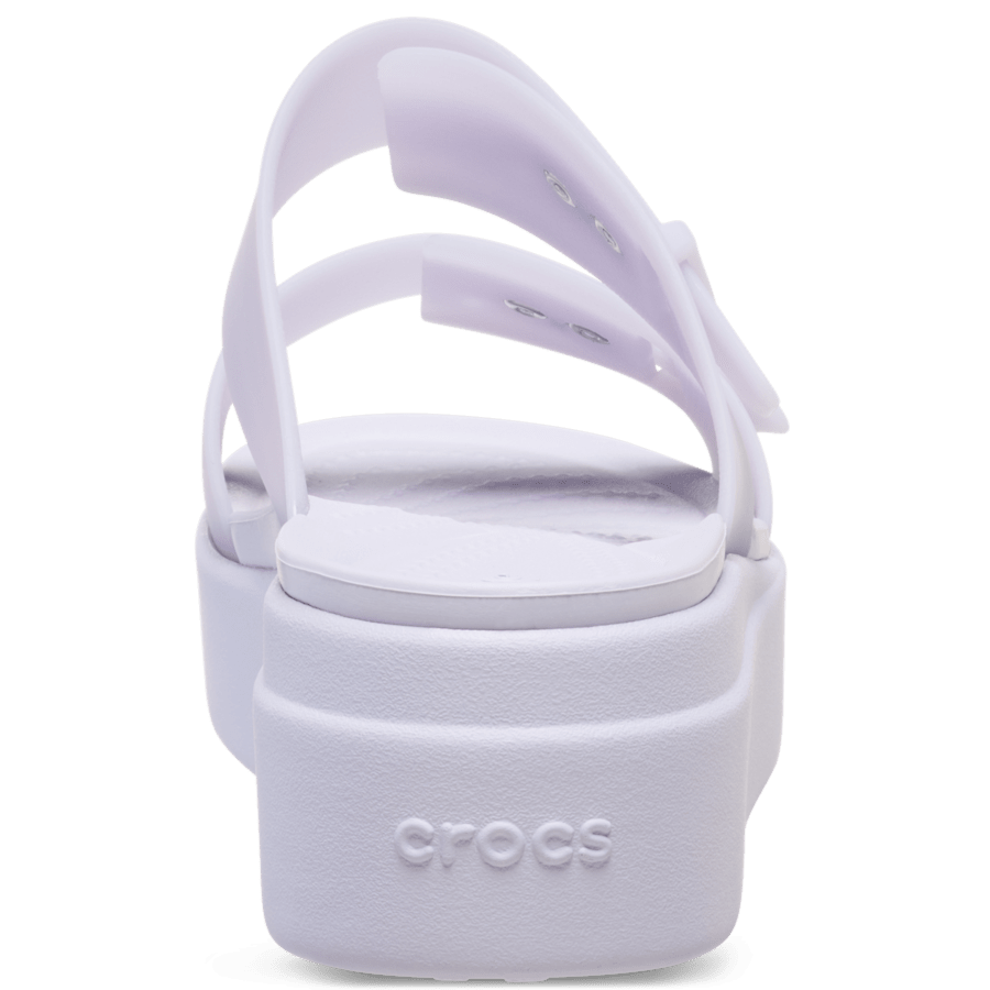 Purple Moon Brooklyn Buckle Frosted Low Wedge - Back - Crocs