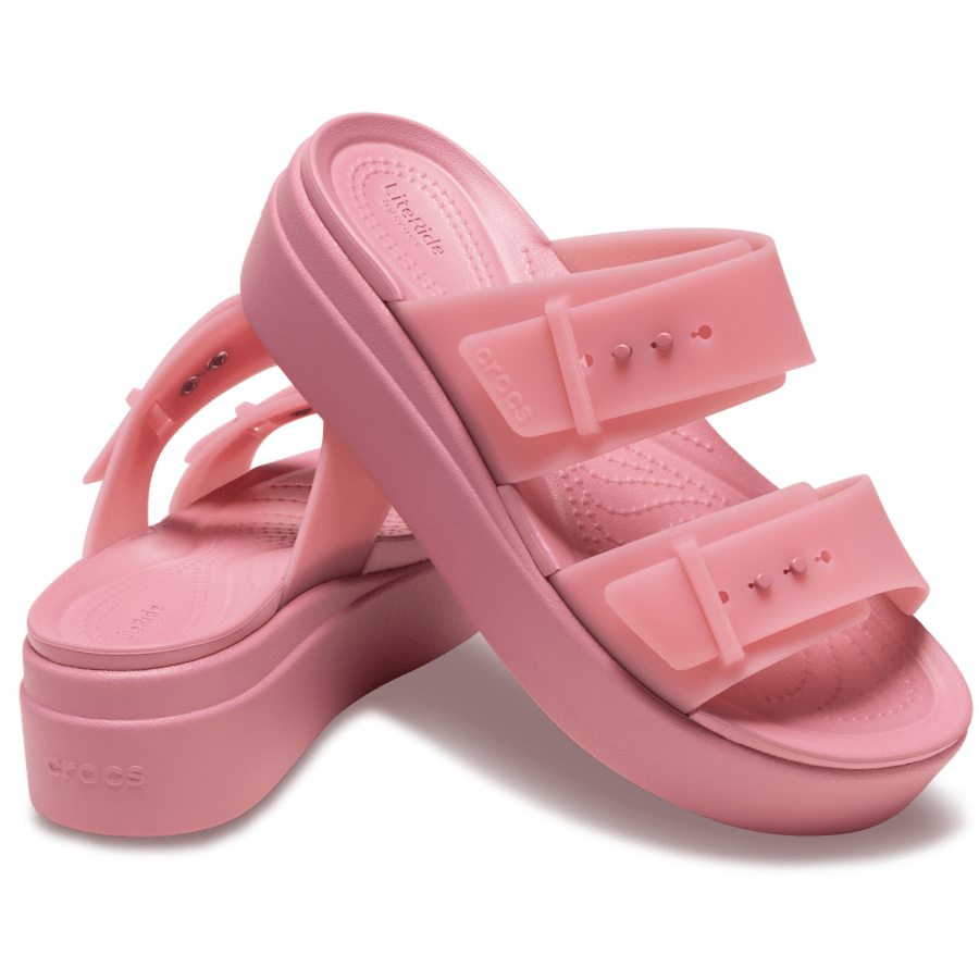 Rosette Brooklyn Buckle Frosted Low Wedge - Pair - Crocs