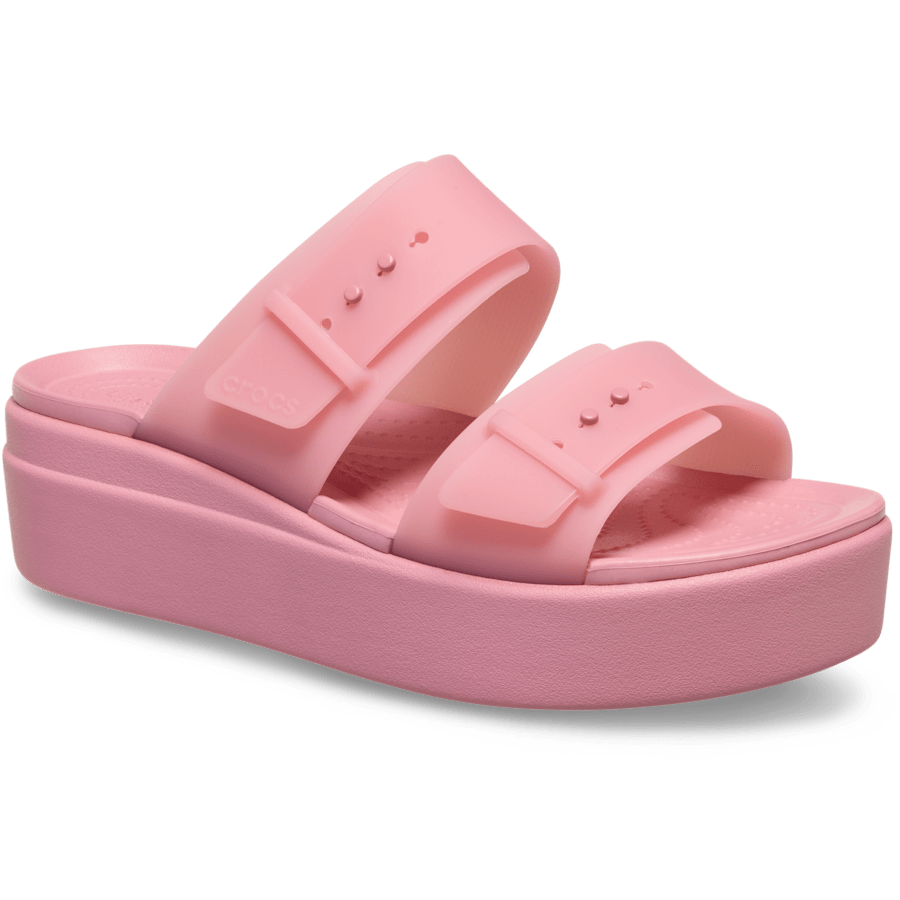 Rosette Brooklyn Buckle Frosted Low Wedge - Angle - Crocs