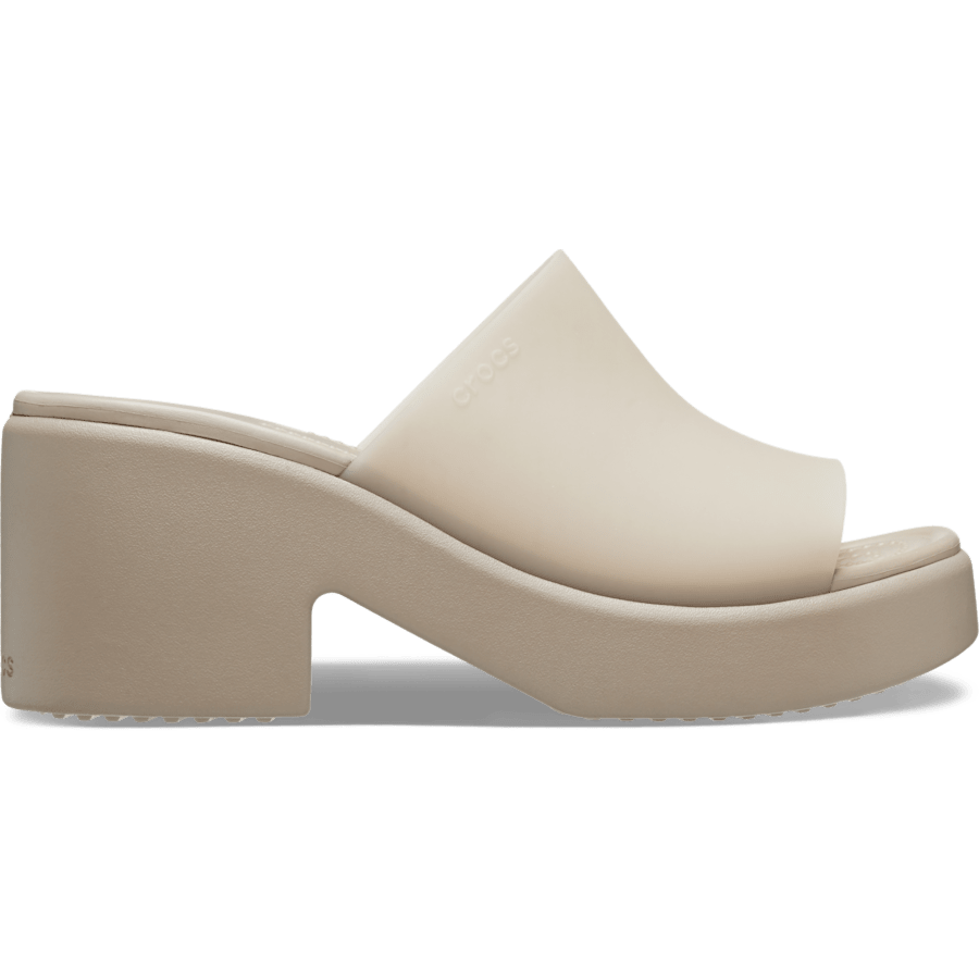 Taupe Brooklyn Frosted Slide Heel - Side - Crocs