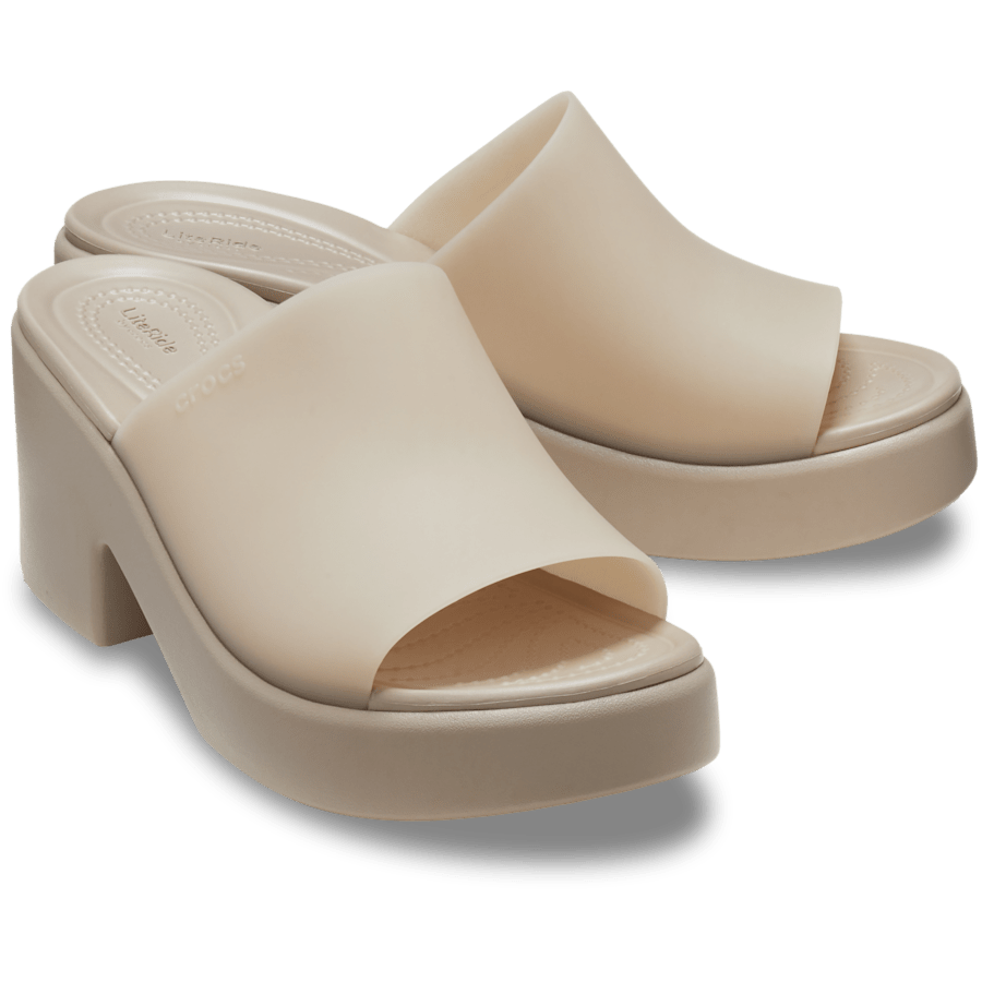 Taupe Brooklyn Frosted Slide Heel - Pair - Crocs