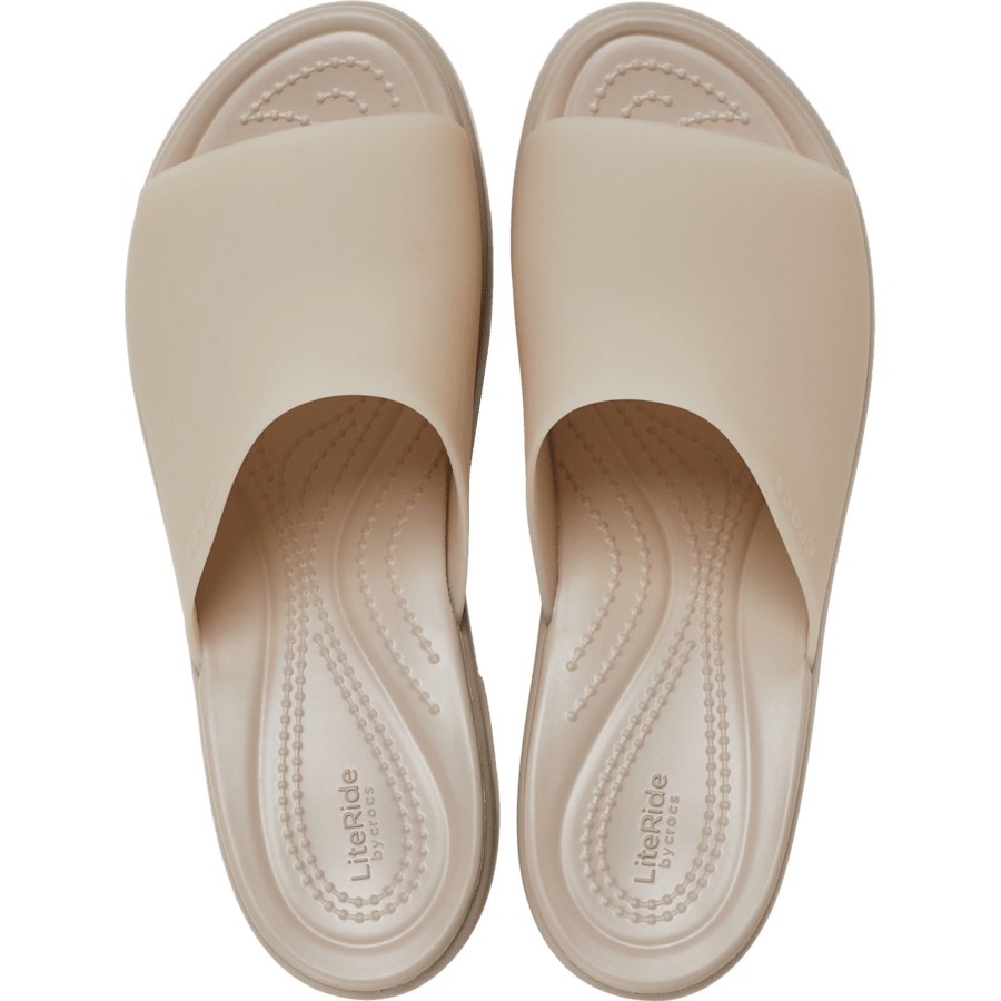 Taupe Brooklyn Frosted Slide Heel - Top - Crocs
