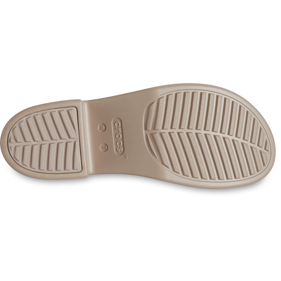 Taupe Brooklyn Frosted Slide Heel - Bottom - Crocs
