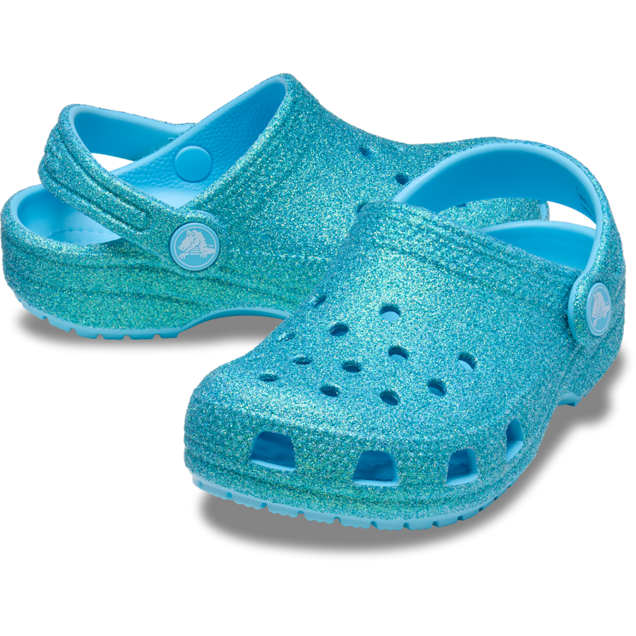 Tinted Glass Toddler Classic Iridescent Glitter Clog - Pair - Crocs