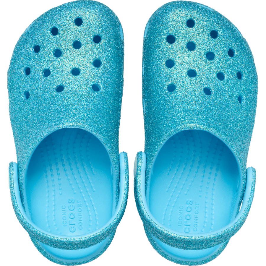 Tinted Glass Toddler Classic Iridescent Glitter Clog - Top - Crocs