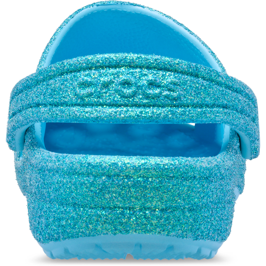 Tinted Glass Toddler Classic Iridescent Glitter Clog - Back - Crocs
