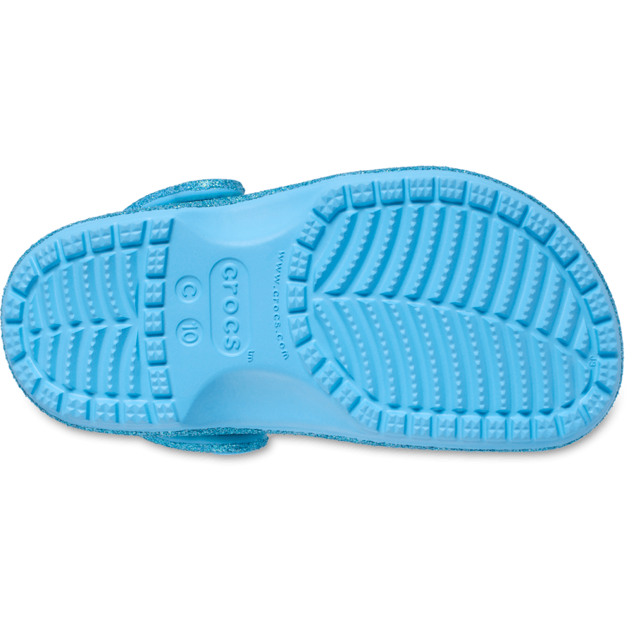 Tinted Glass Kids’ Classic Iridescent Glitter Clog - Bottom - Crocs