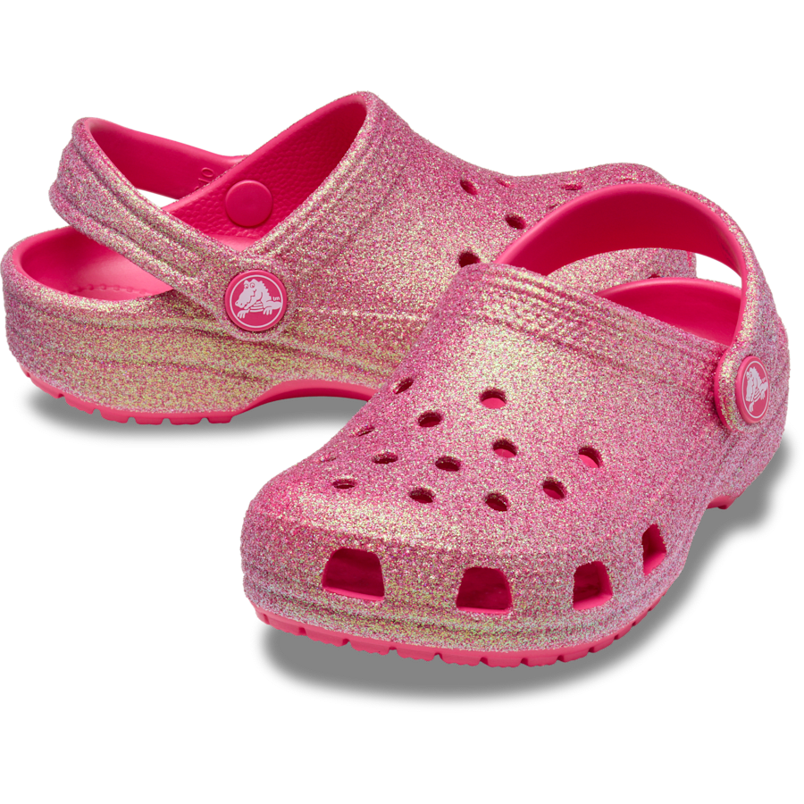 Dragon Fruit Kids’ Classic Iridescent Glitter Clog - Pair - Crocs