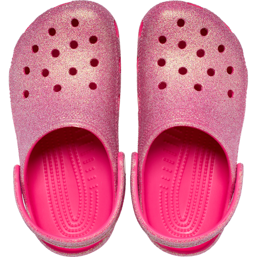 Dragon Fruit Kids’ Classic Iridescent Glitter Clog - Top - Crocs