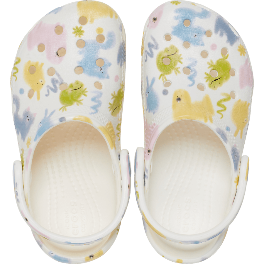 Chalk Toddler Classic Pastel Pets Clog - Top - Crocs