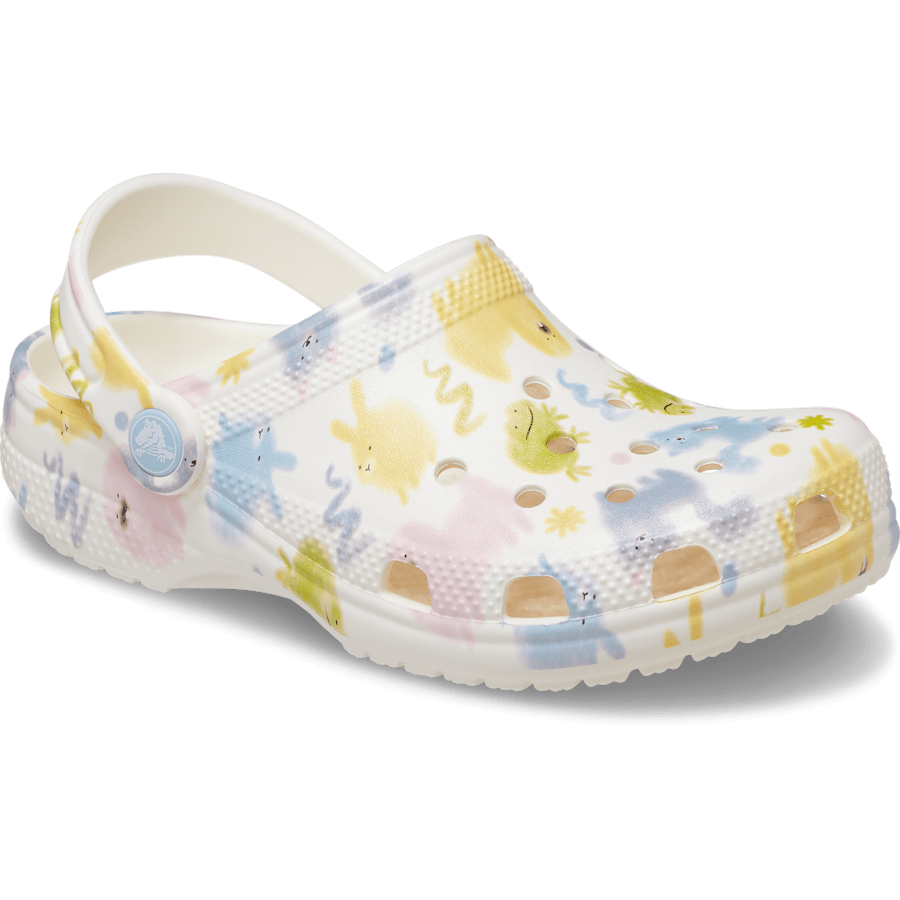 Chalk Toddler Classic Pastel Pets Clog - Angle - Crocs