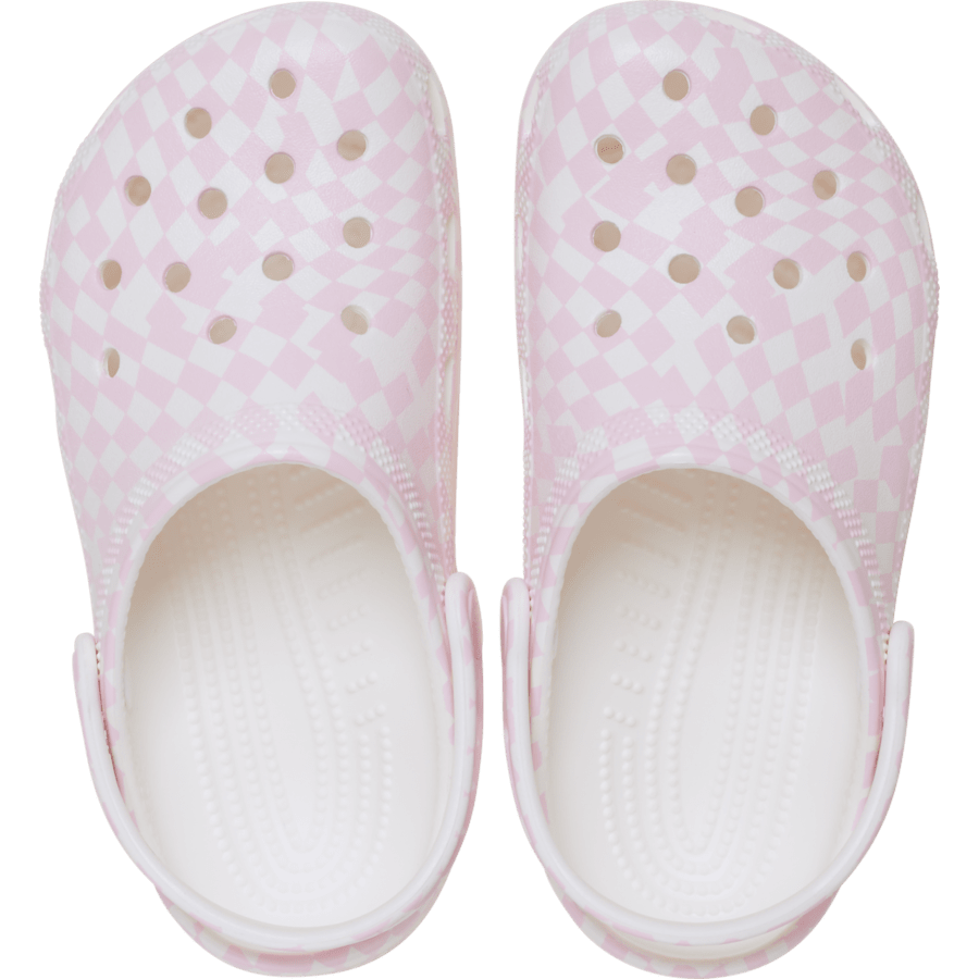 Pink Milk Kids’ Warped Checker Clog - Top - Crocs